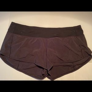 Black lululemon speed up shorts